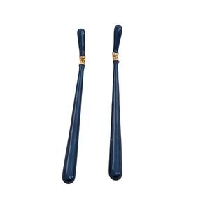 Dean Davidson Reign Earrings Navy Blue Enamel 22kt Gold Plated Drop NWT $225